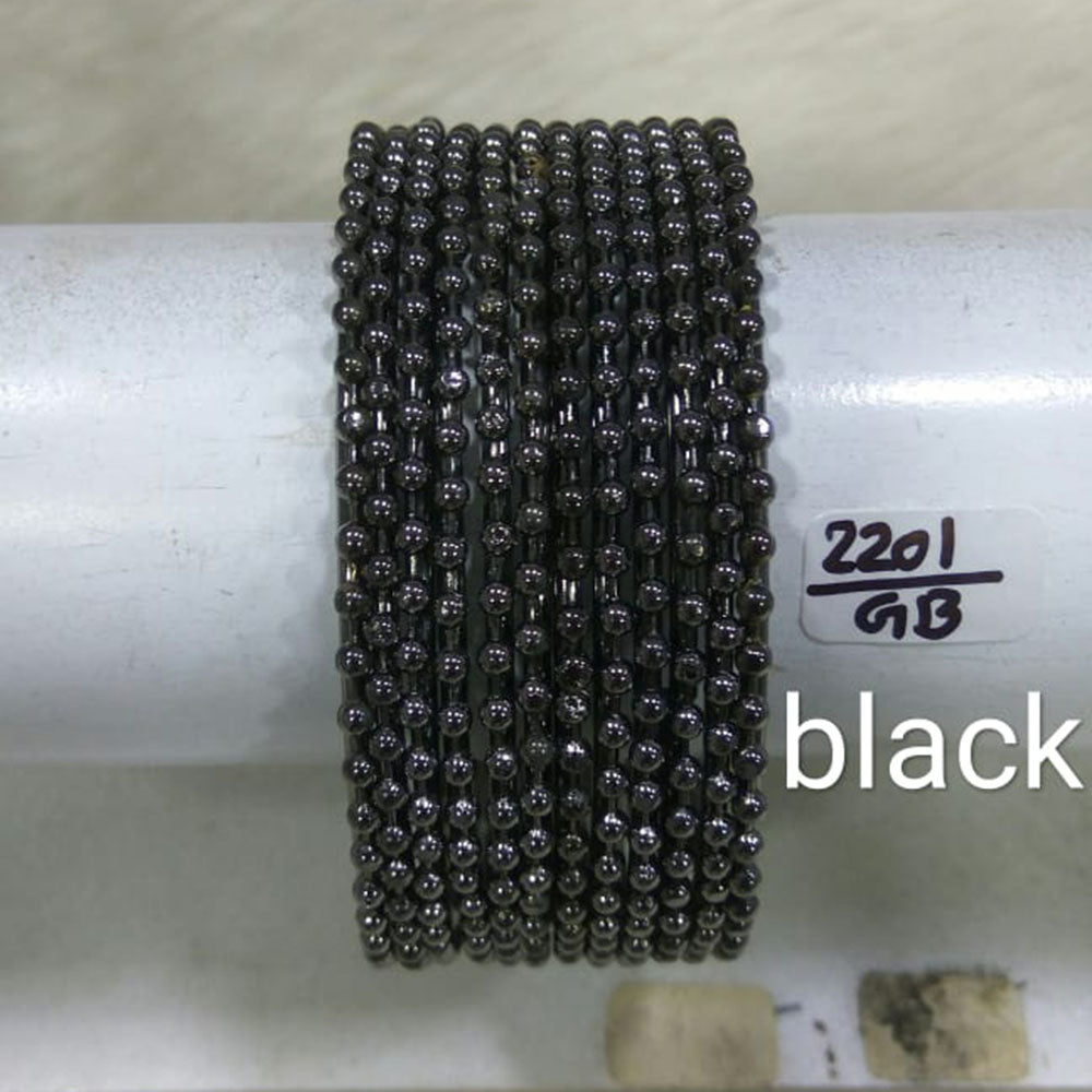Kumavat Jewels Black Polish Bangles Set