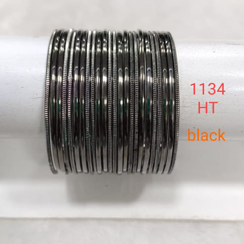 Kumavat Jewels Black Polish Bangles Set