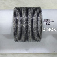 Kumavat Jewels Black Polish Bangles Set