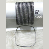 Kumavat Jewels Black Polish Bangles Set