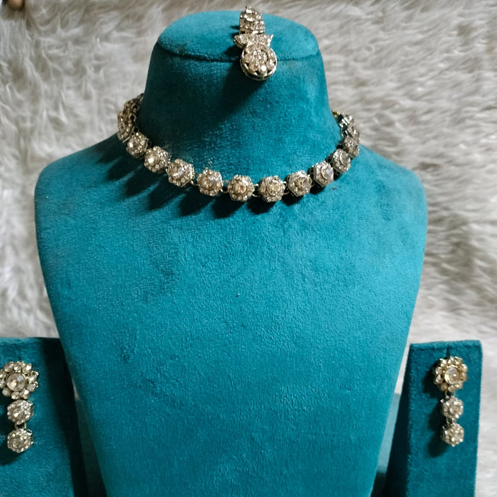 Kumavat Jewels Premium Austrian Stone Party Wear Necklace Set