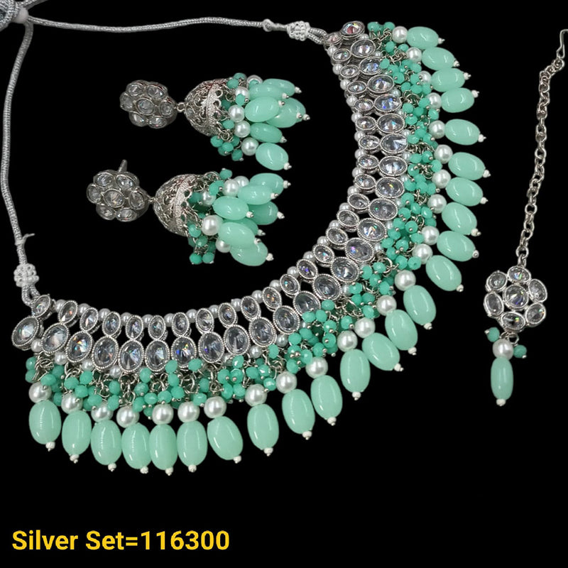 Padmawati Bangles Gold Plated Crystal Stone Necklace Set