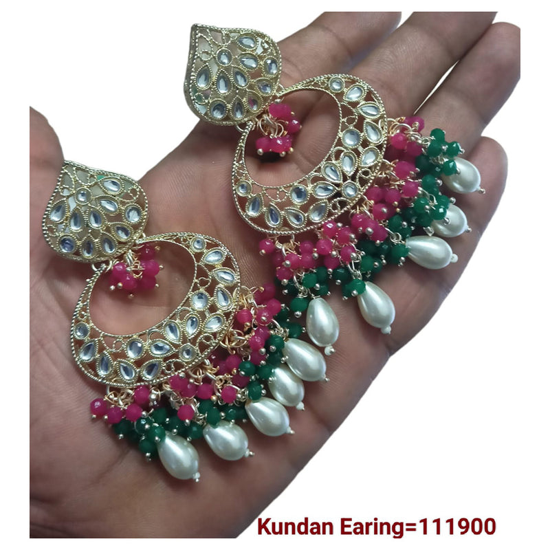 Padmawati Bangles Gold Plated Kundan Stone Dangler Earrings