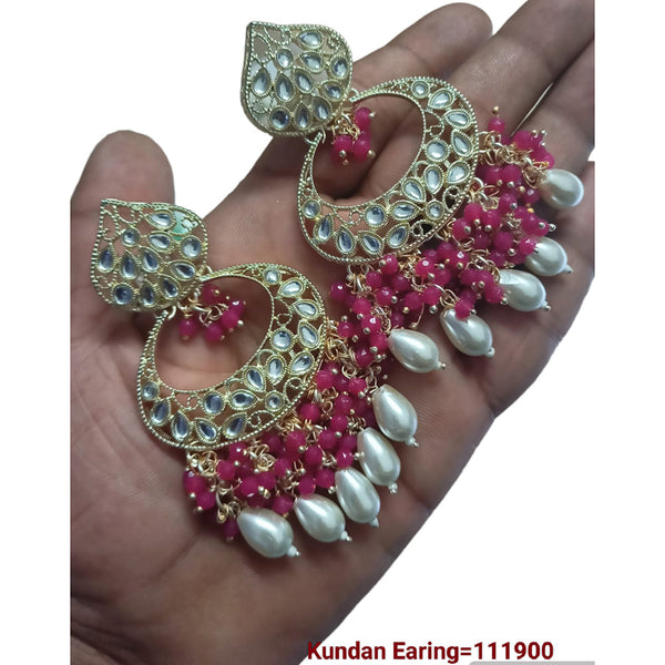 Padmawati Bangles Gold Plated Kundan Stone Dangler Earrings