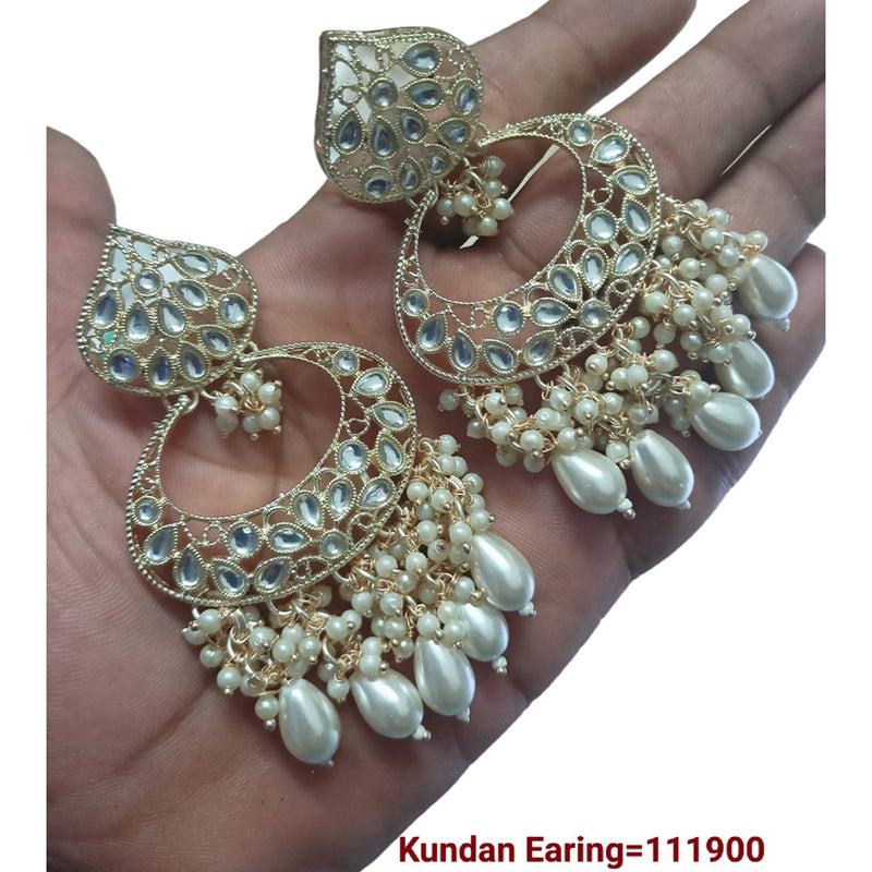 Padmawati Bangles Gold Plated Kundan Stone Dangler Earrings