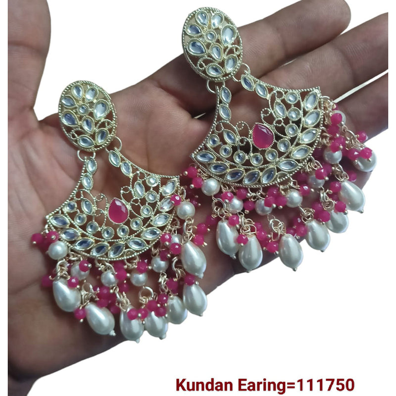 Padmawati Bangles Gold Plated Kundan Stone Dangler Earrings