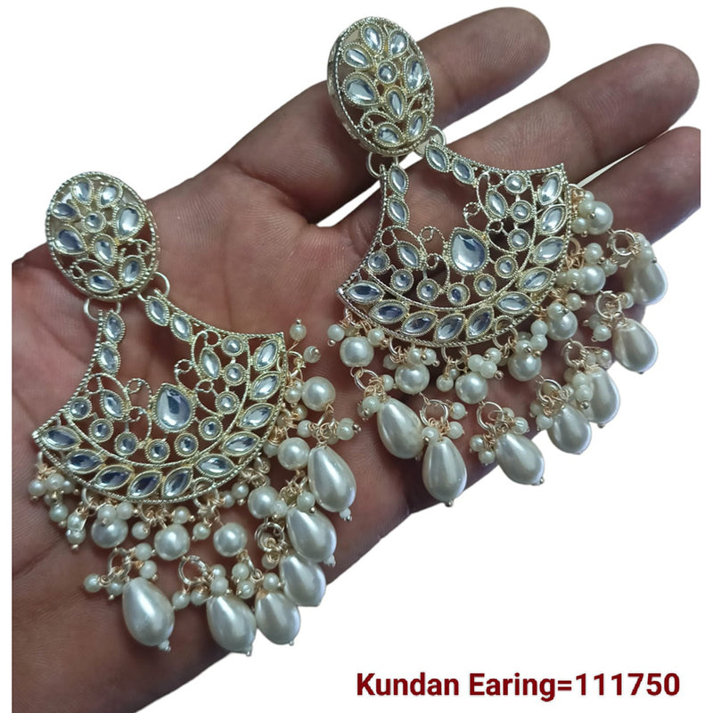 Padmawati Bangles Gold Plated Kundan Stone Dangler Earrings