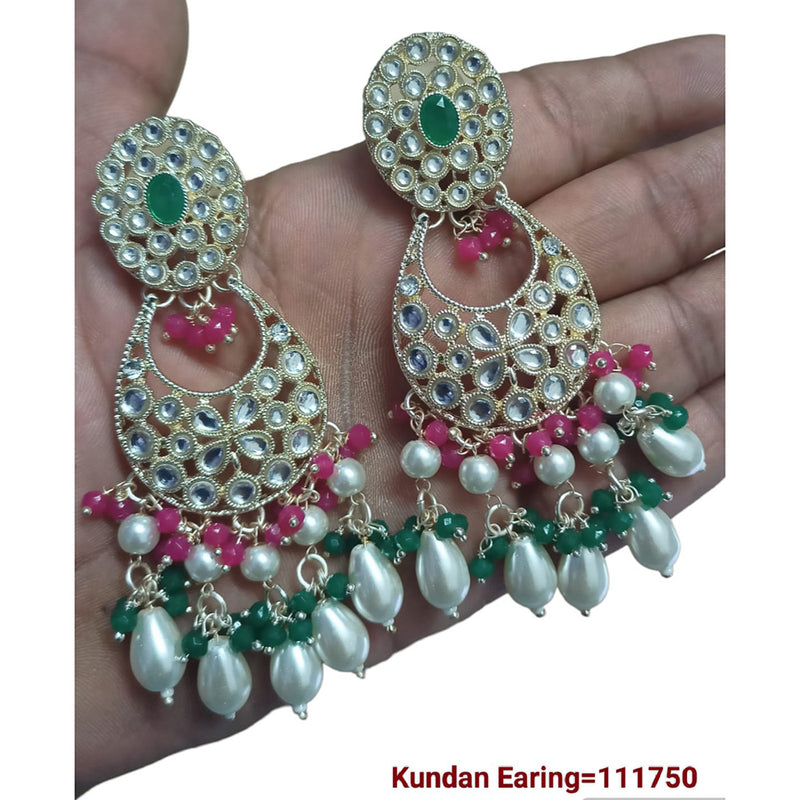 Padmawati Bangles Gold Plated Kundan Stone Dangler Earrings