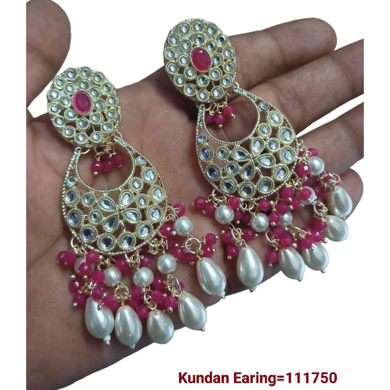 Padmawati Bangles Gold Plated Kundan Stone Dangler Earrings