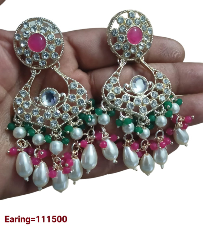 Padmawati Bangles Gold Plated Kundan Stone Dangler Earrings