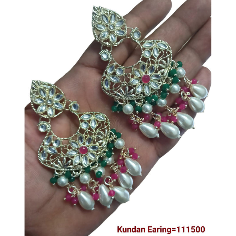 Padmawati Bangles Gold Plated Kundan Stone Dangler Earrings