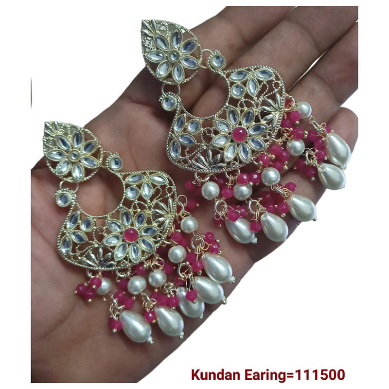 Padmawati Bangles Gold Plated Kundan Stone Dangler Earrings