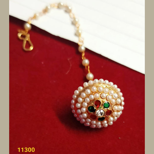 Padmawati Bangles Gold Plated Pearl Mangtikka