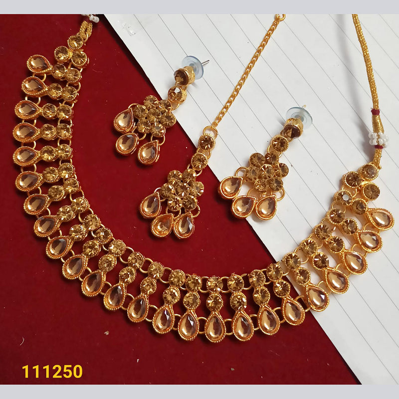 Padmawati Bangles Gold Plated Austrian Stone Necklace Set