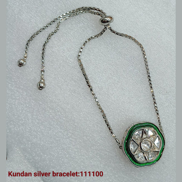 Padmawati Bangles Silver Plated Adjustable Bracelet