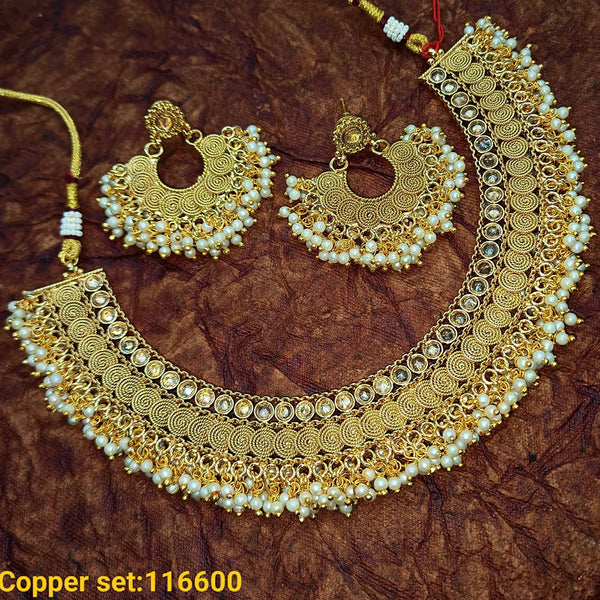 Padmawati Bangles Copper Gold Plated Necklace Set