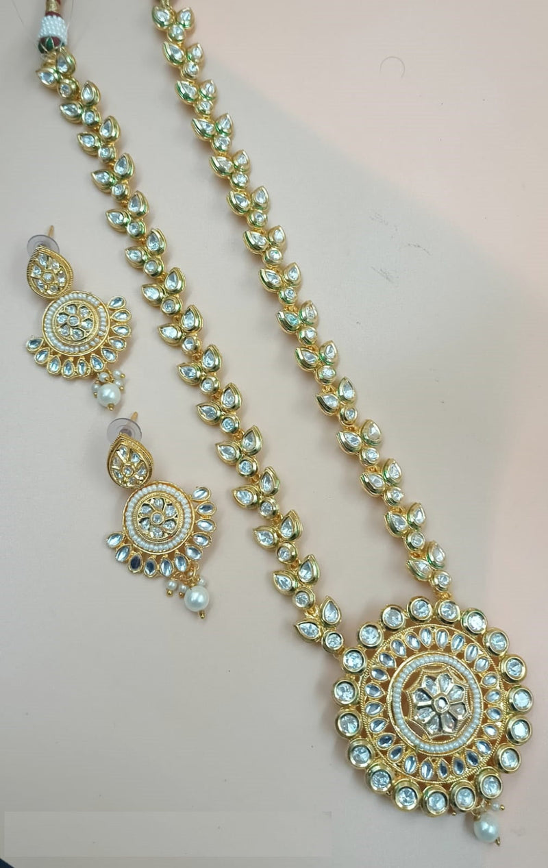 Padmawati Bangles Gold Plated Kundan Long Necklace Set