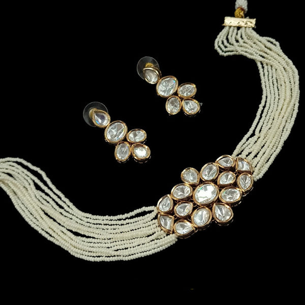 Padmawati Bangles Gold Plated Kundan And Pearl Choker Necklace Set