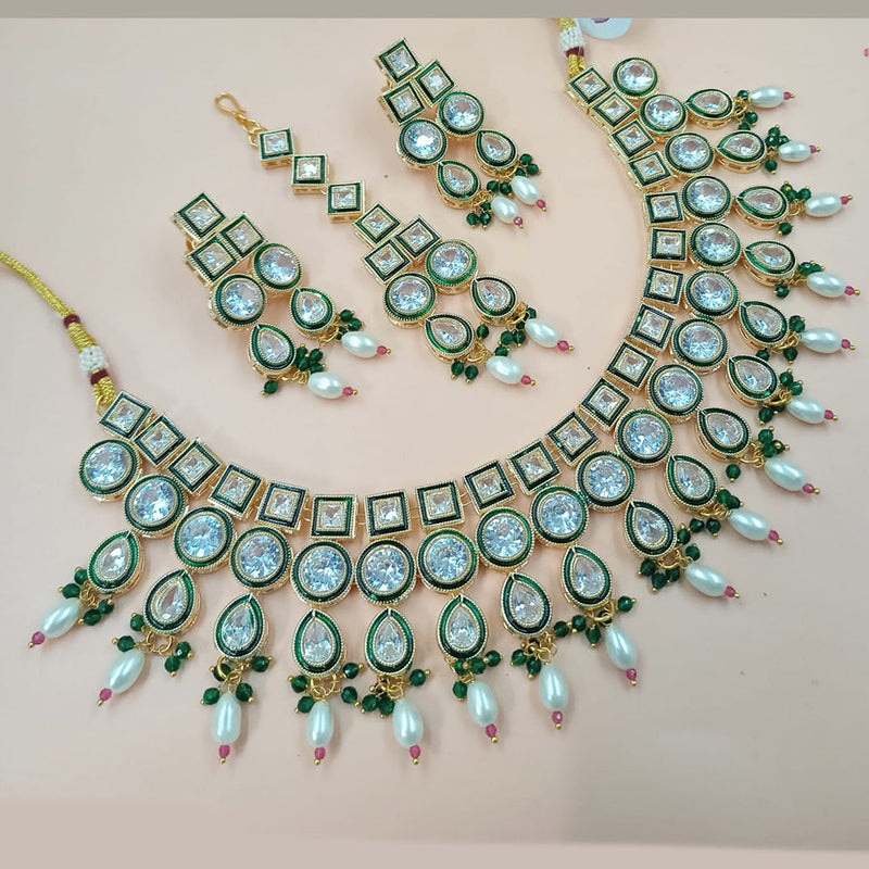 Padmawati Bangles Gold Plated Kudan Necklace Set