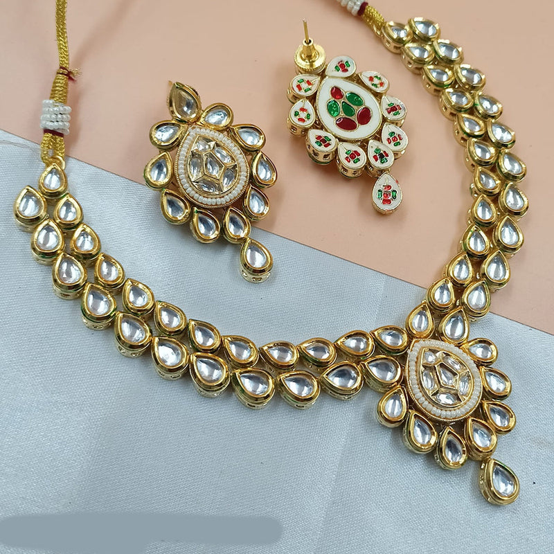 Padmawati Bangles Gold Plated Kudan Necklace Set