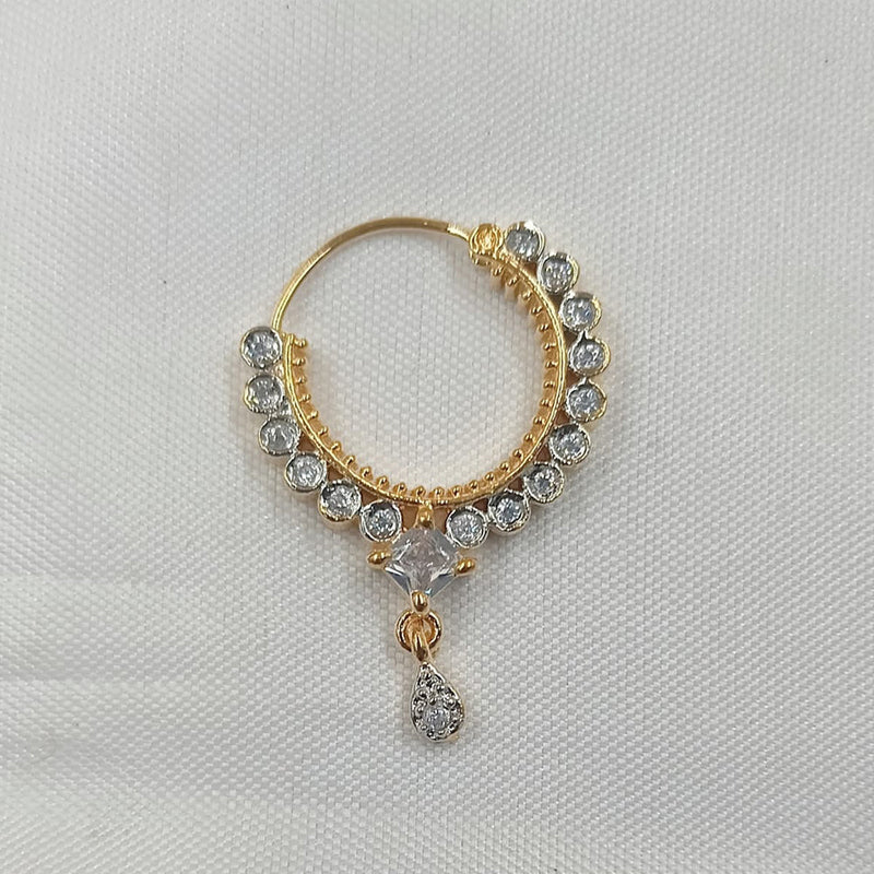 Padmawati Bangles Gold Plated Austrian Stone Nose Ring