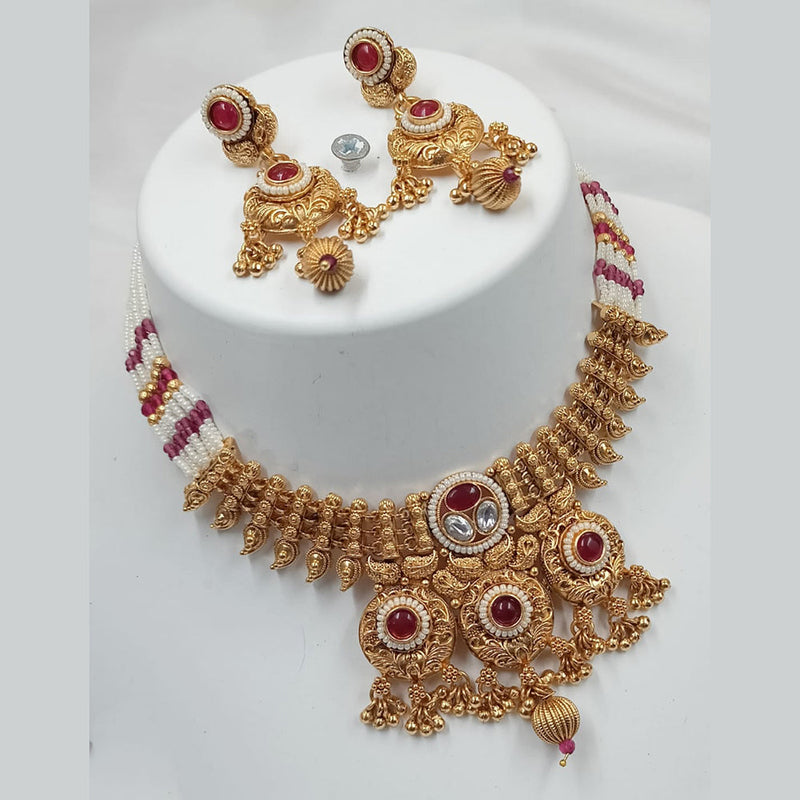 Padmawati Bangles Gold Plated Kundan Stone Choker Necklace Set