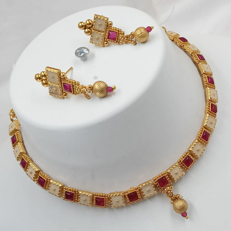 Padmawati Bangles Gold Plated Kundan Stone Choker Necklace Set