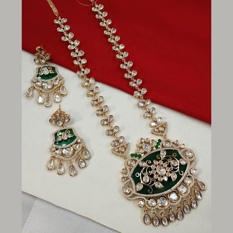 Padmawati Bangles Gold Plated Polki Kundan And Pearls Long Necklace Set