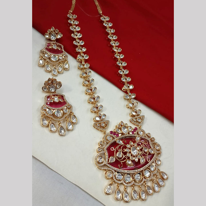 Padmawati Bangles Gold Plated Polki Kundan And Pearls Long Necklace Set