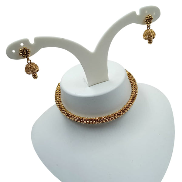 Padmawati Bangles Gold Plated Pearls Choker Necklace Set