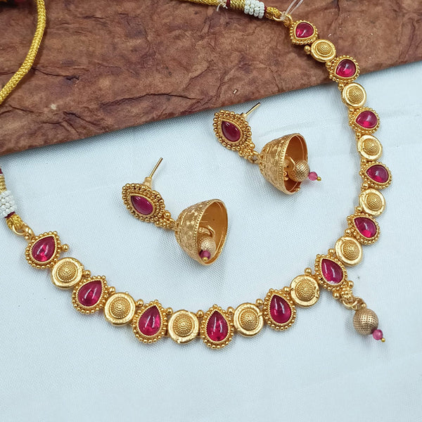 Padmawati Bangles Gold Plated Pota Stone Necklace Set