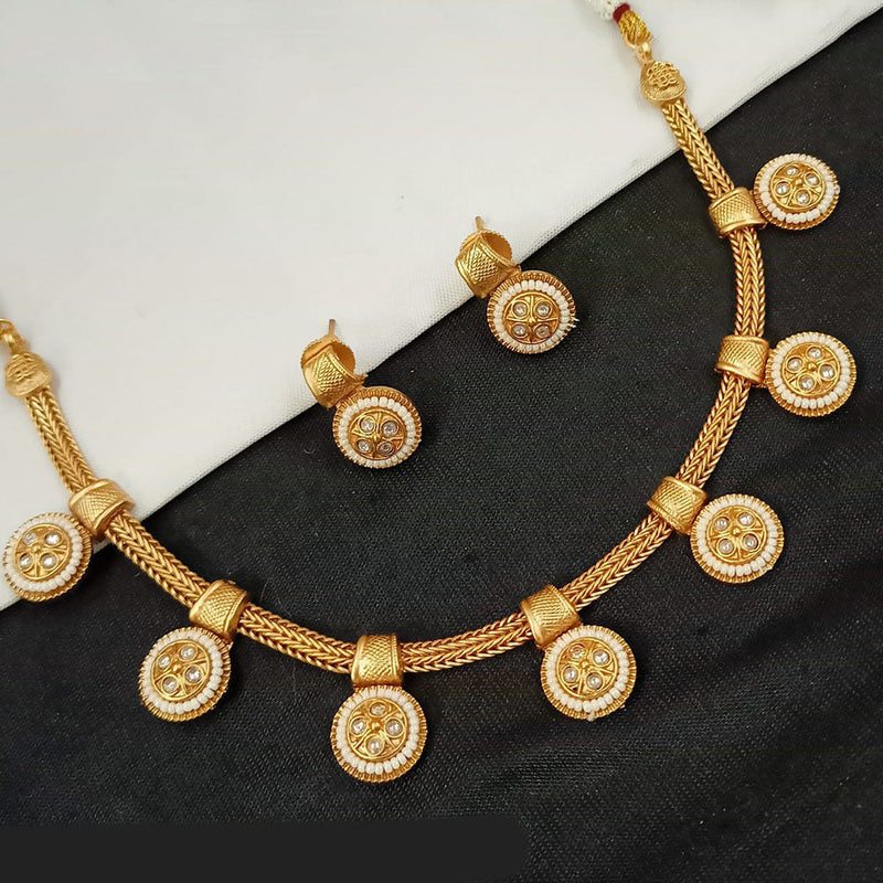 Padmawati Bangles Gold Plated Pota Stone And Pearls Necklace Set