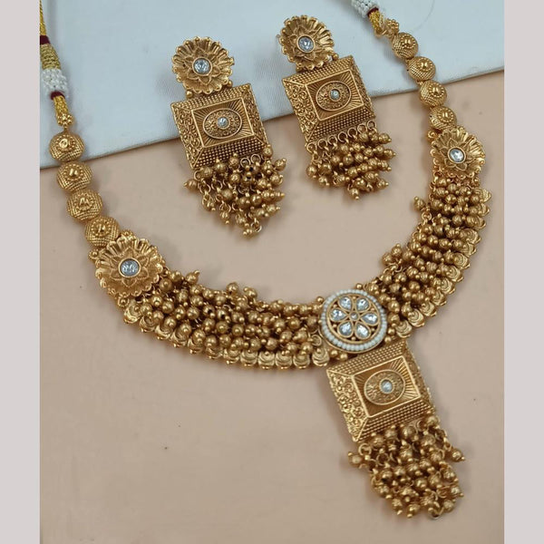 Padmawati Bangles Gold Plated Pota Stone And Pearls Necklace Set