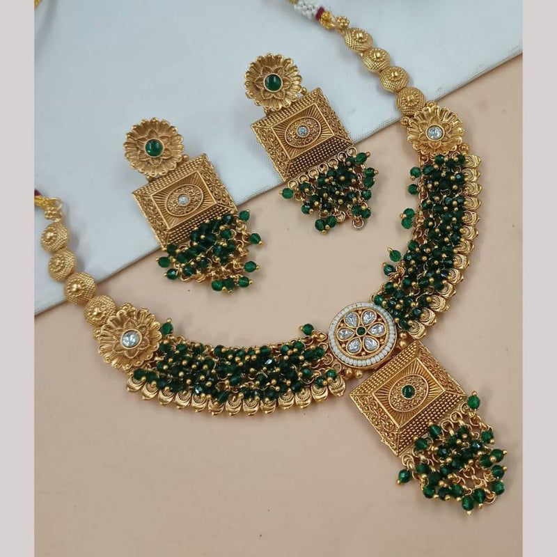 Padmawati Bangles Gold Plated Pota Stone And Pearls Necklace Set