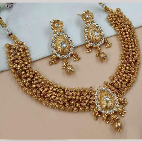 Padmawati Bangles Gold Plated Pota Stone And Pearls Necklace Set