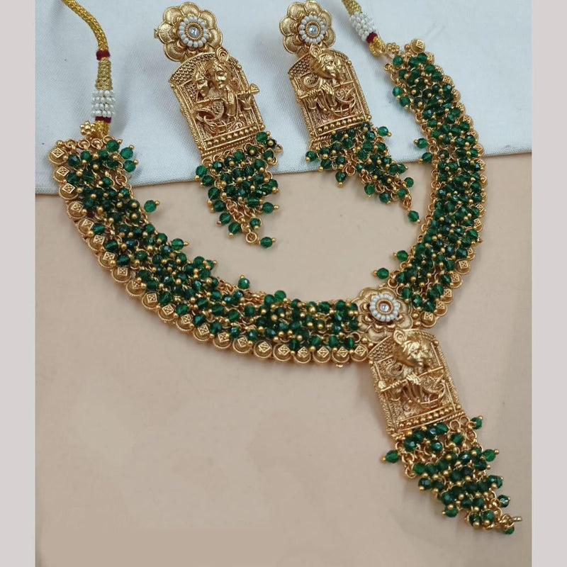 Padmawati Bangles Gold Plated Pota Stone And Pearls Necklace Set