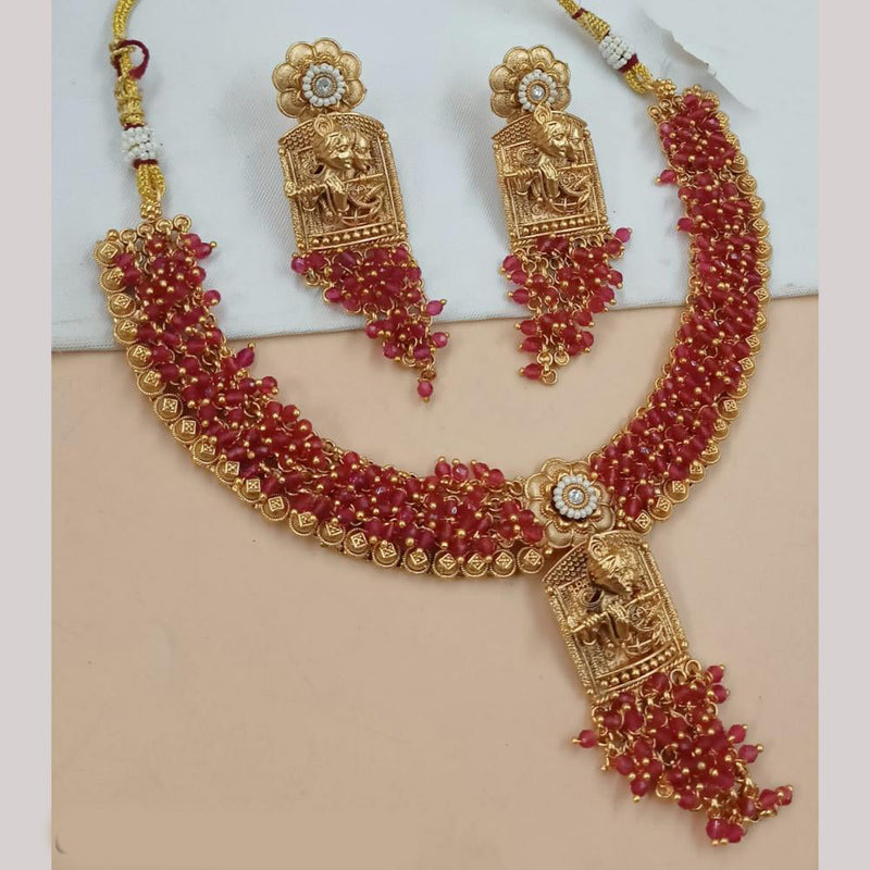 Padmawati Bangles Gold Plated Pota Stone And Pearls Necklace Set