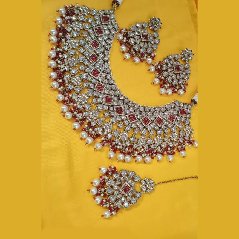 Padmawati Bangles Gold Plated Polki Kundan And Pearls Necklace Set