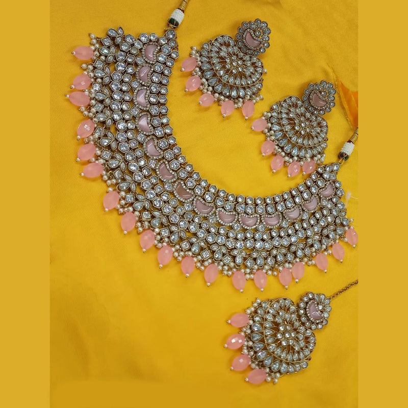 Padmawati Bangles Gold Plated Polki Kundan And Pearls Necklace Set