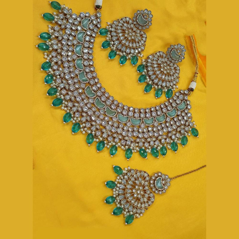 Padmawati Bangles Gold Plated Polki Kundan And Pearls Necklace Set