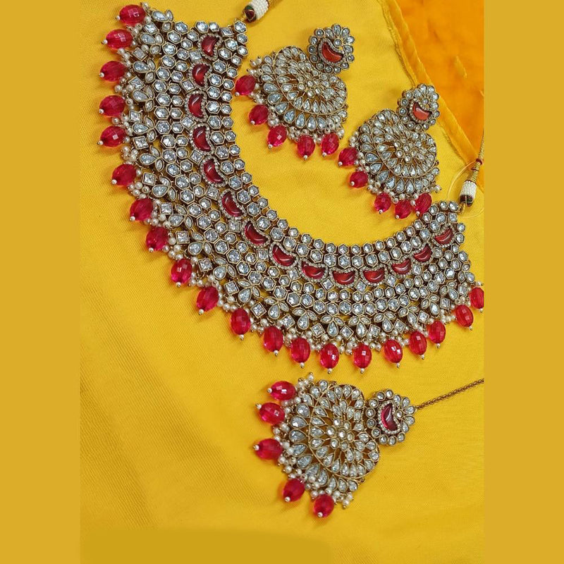 Padmawati Bangles Gold Plated Polki Kundan And Pearls Necklace Set