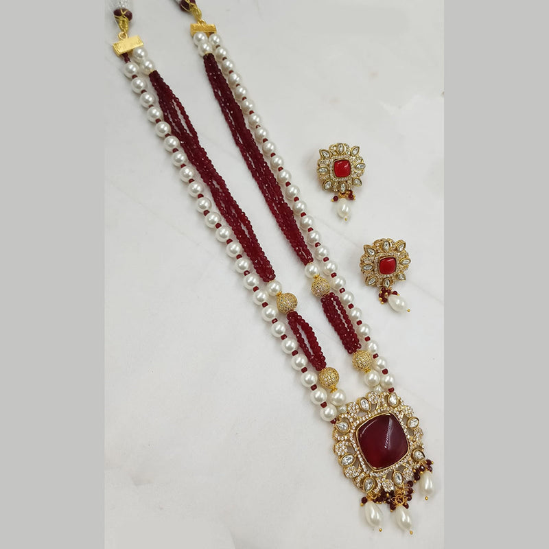 Padmawati Bangles Gold Plated Pota Stone And Pearls Necklace Set