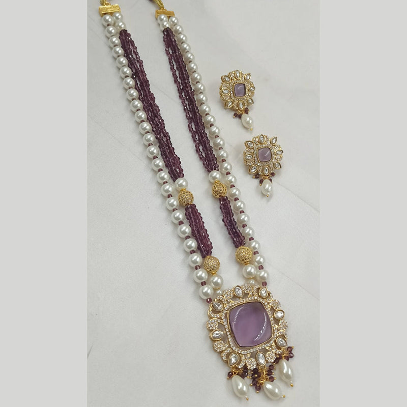 Padmawati Bangles Gold Plated Pota Stone And Pearls Necklace Set