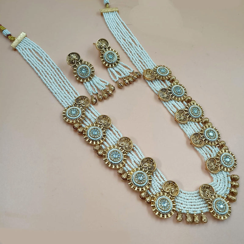 Padmawati Bangles Gold Plated Pota Stone And Pearls Necklace Set