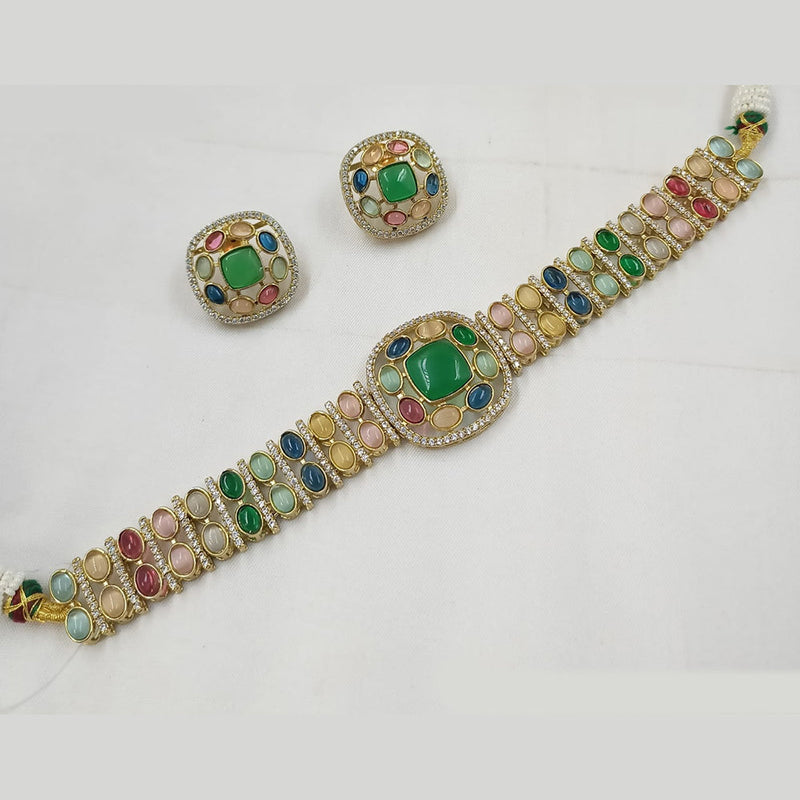 Padmawati Bangles Gold Plated Polki Kundan Choker Necklace Set