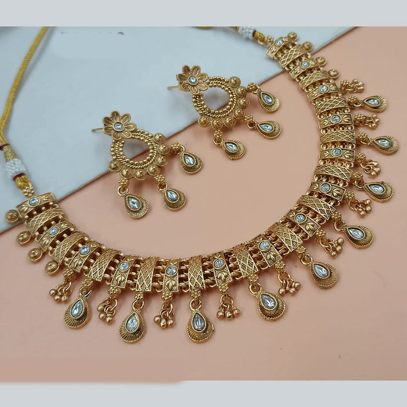 Padmawati Bangles Gold Plated Pota Stone Necklace Set