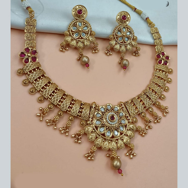 Padmawati Bangles Gold Plated Polki Kundan Necklace Set