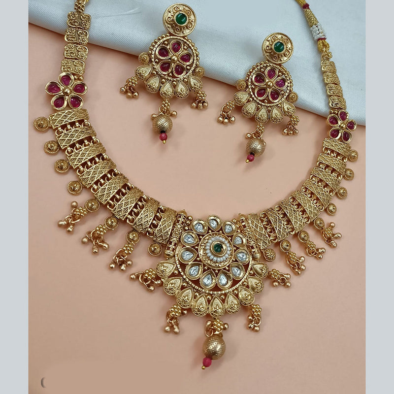 Padmawati Bangles Gold Plated Polki Kundan Necklace Set