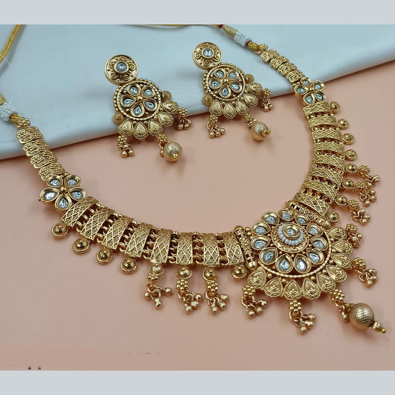 Padmawati Bangles Gold Plated Polki Kundan Necklace Set