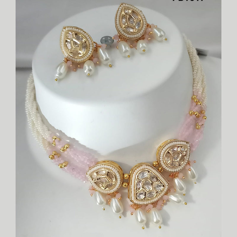 Padmawati Bangles Gold Plated Polki Kundan And Pearls Choker Necklace Set